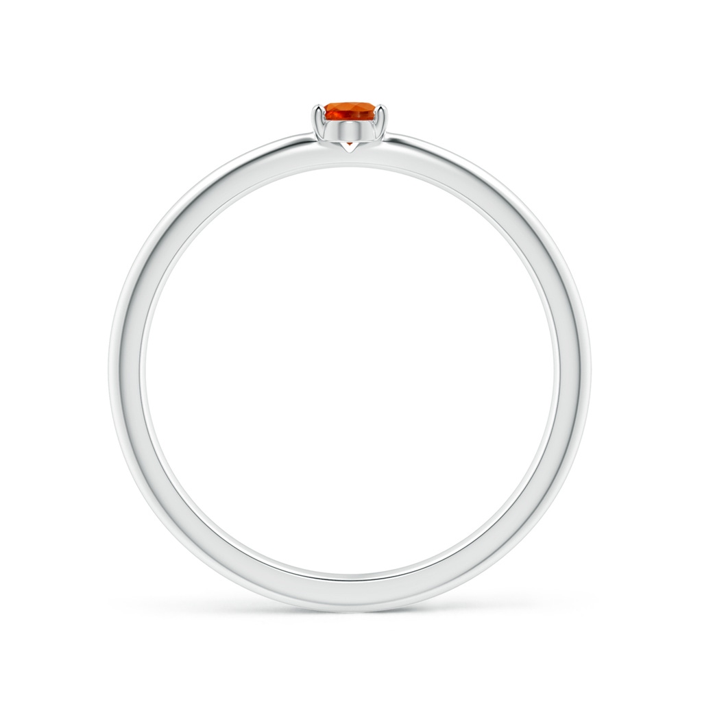 4x3mm AAAA Classic Solitaire Oval Spessartite Promise Ring in S999 Silver - side_1