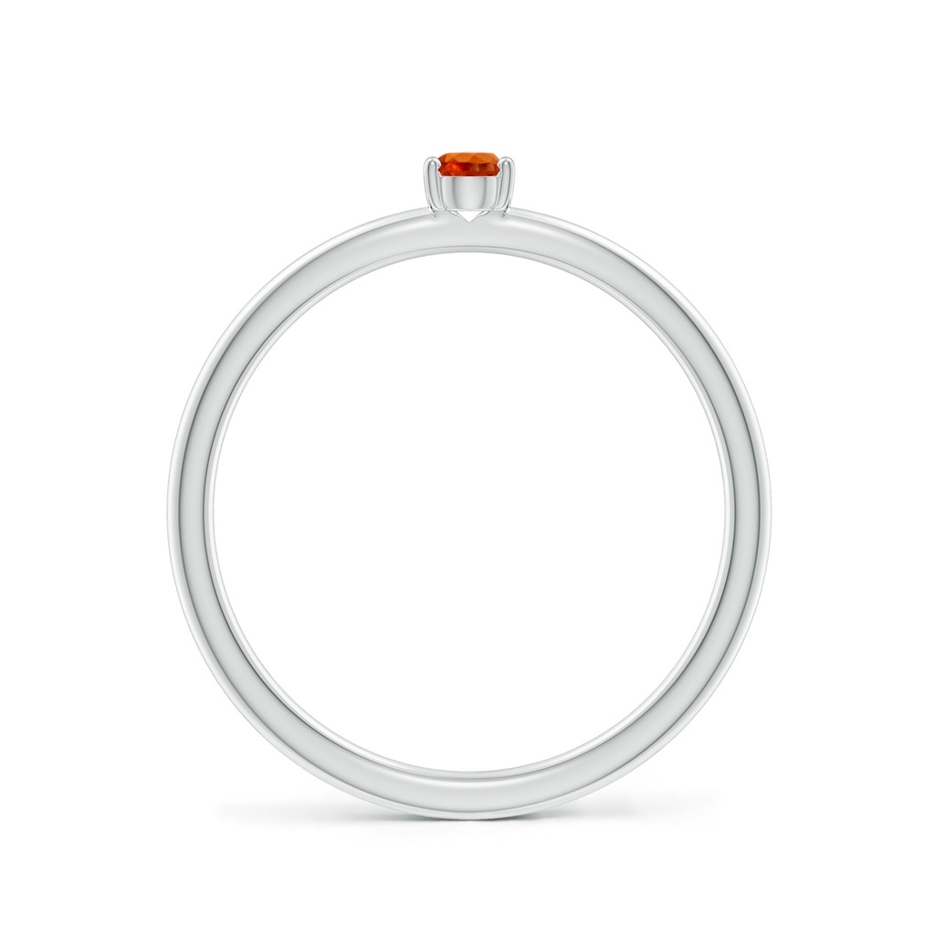 4x3mm AAAA Classic Solitaire Oval Spessartite Promise Ring in S999 Silver - side 199