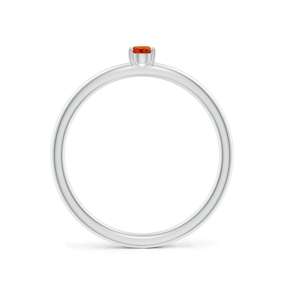 4x3mm AAAA Classic Solitaire Oval Spessartite Promise Ring in S999 Silver side 199