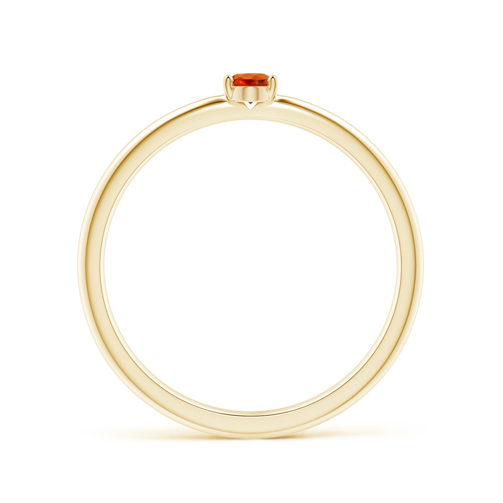 4x3mm AAAA Classic Solitaire Oval Spessartite Promise Ring in Yellow Gold - side_1