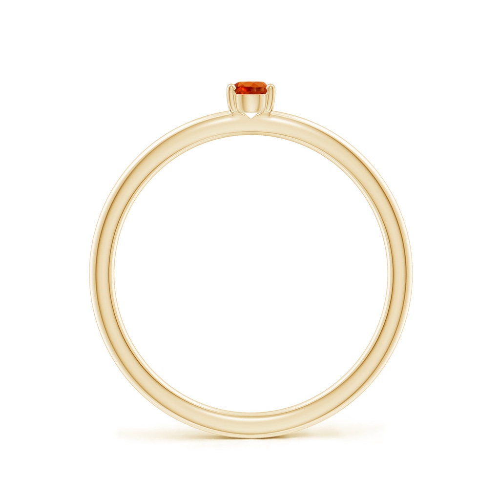 4x3mm AAAA Classic Solitaire Oval Spessartite Promise Ring in Yellow Gold - side 199