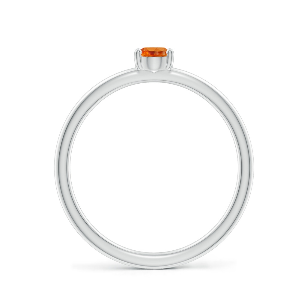 5x4mm AAA Classic Solitaire Oval Spessartite Promise Ring in White Gold - side 199
