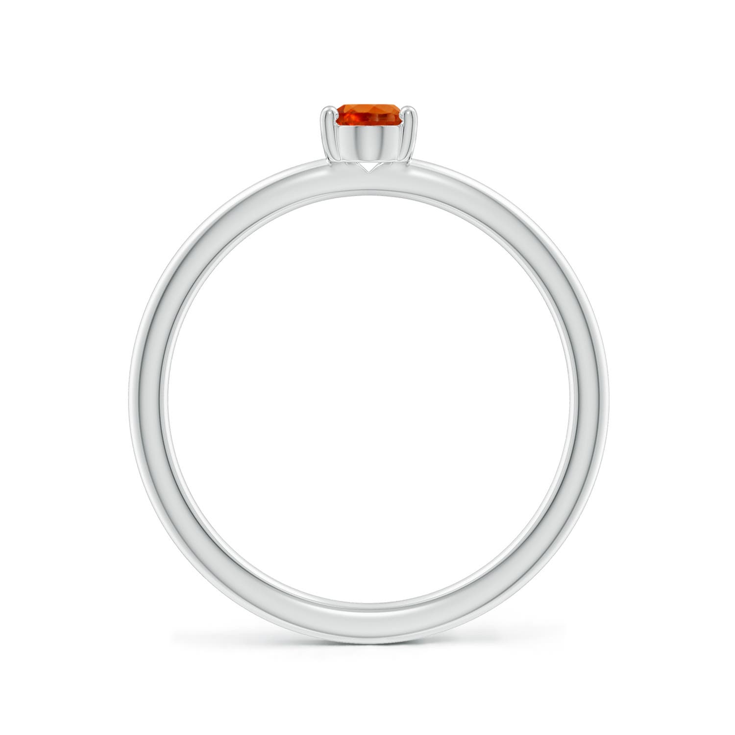 Sp Gold Rings Classic Solitaire Oval Spessartite Promise Ring