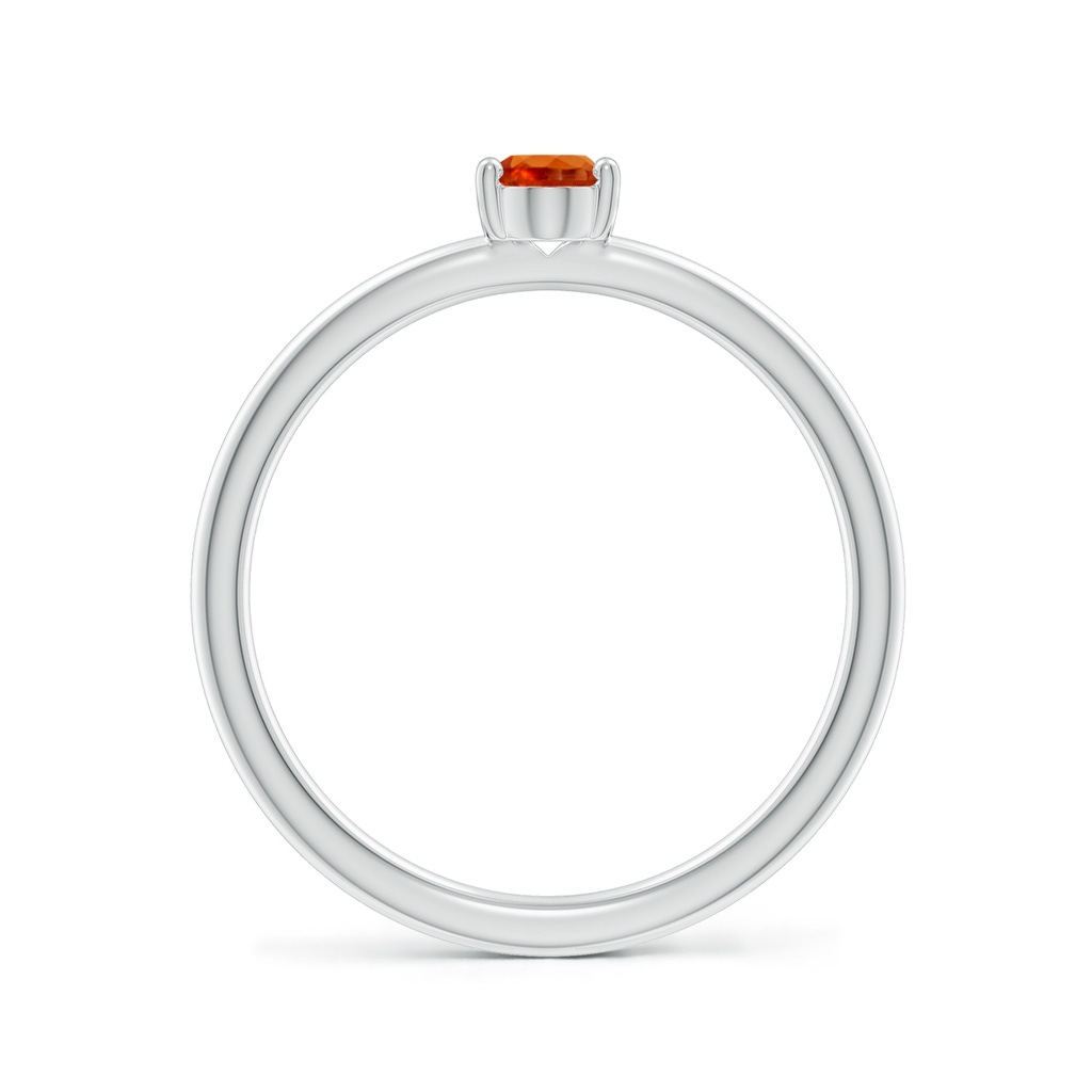 6x4mm AAAA Classic Solitaire Oval Spessartite Promise Ring in 18K White Gold - side 199