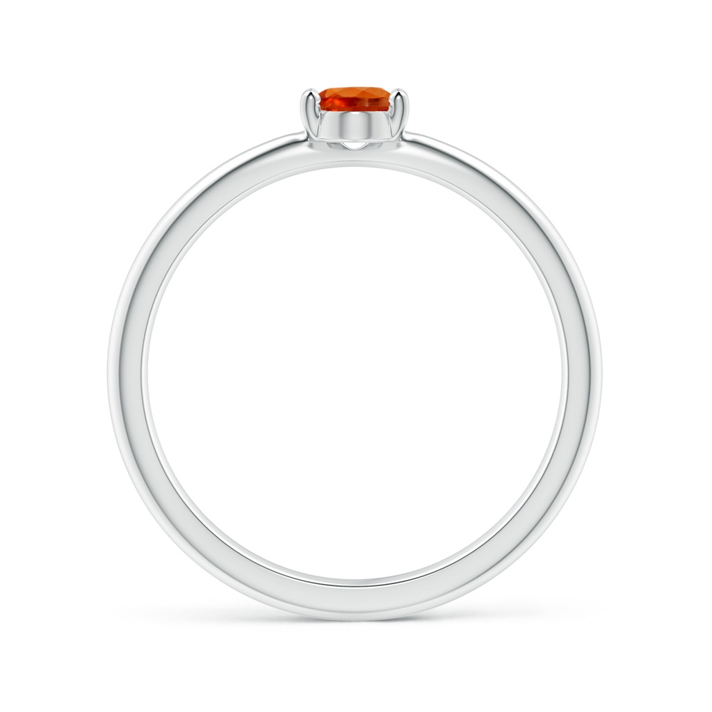 6x4mm AAAA Classic Solitaire Oval Spessartite Promise Ring in White Gold - side_1