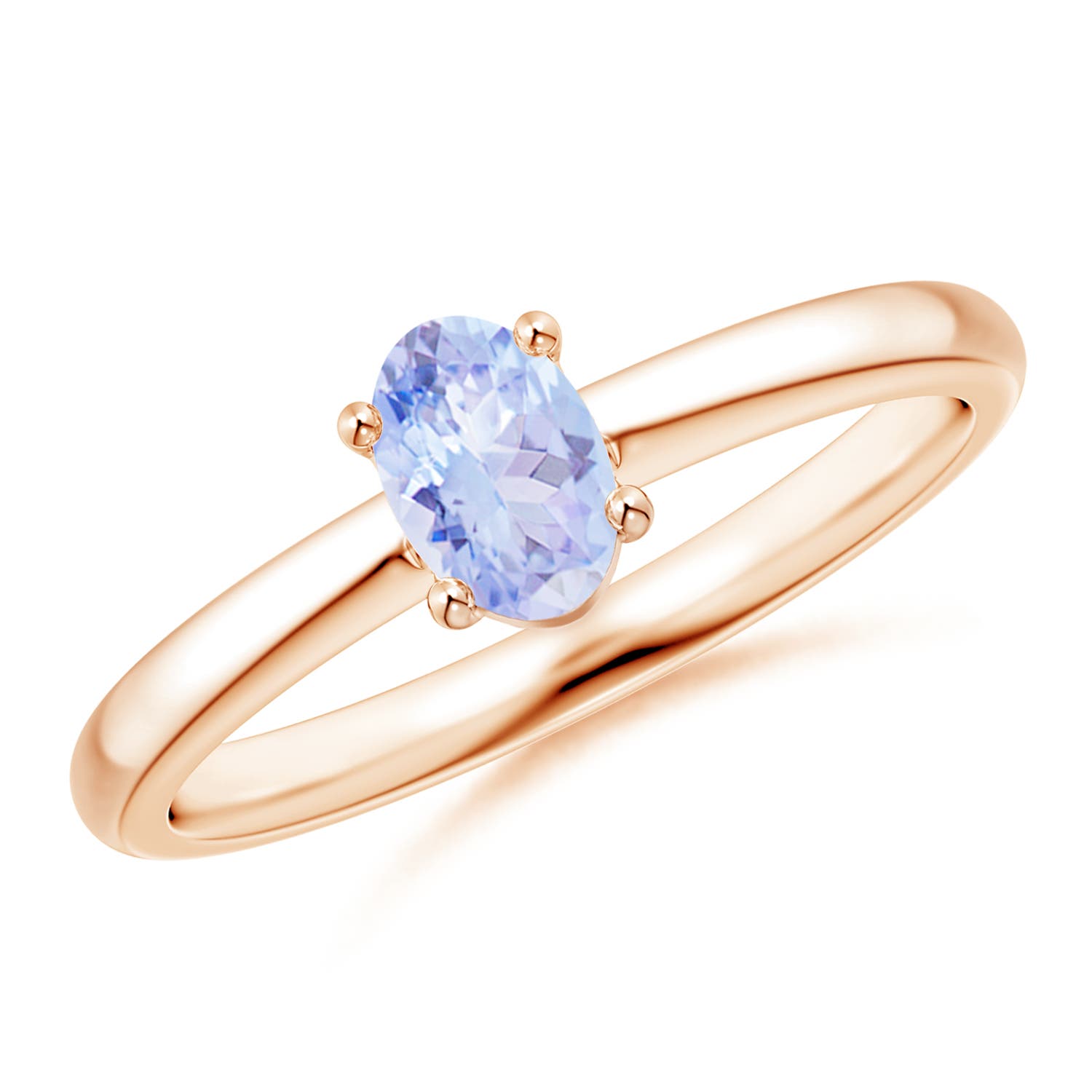 A - Tanzanite / 0.45 CT / 14 KT Rose Gold