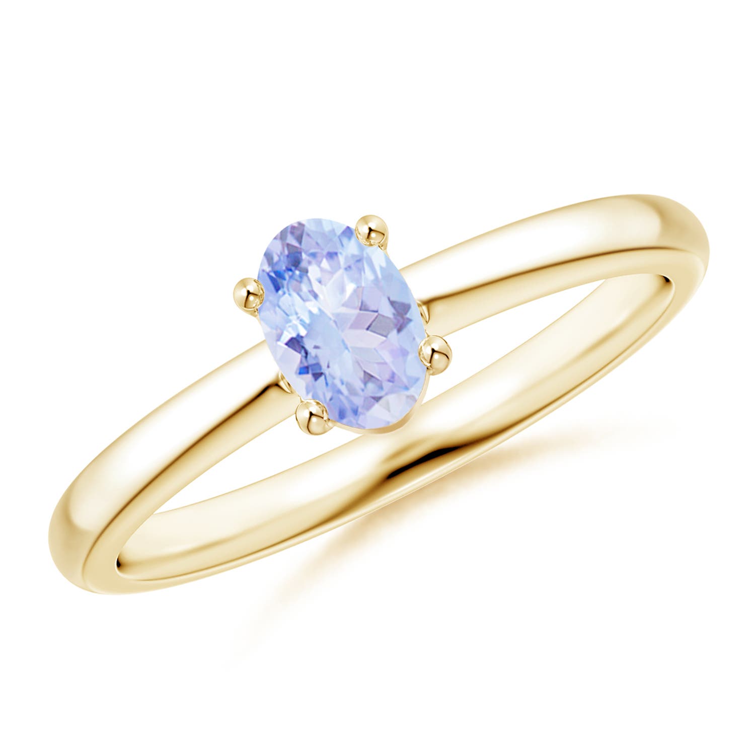 A - Tanzanite / 0.45 CT / 14 KT Yellow Gold