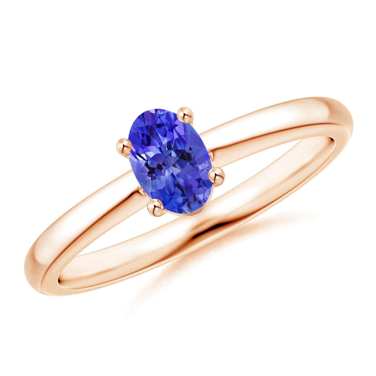 AAAA - Tanzanite / 0.45 CT / 14 KT Rose Gold