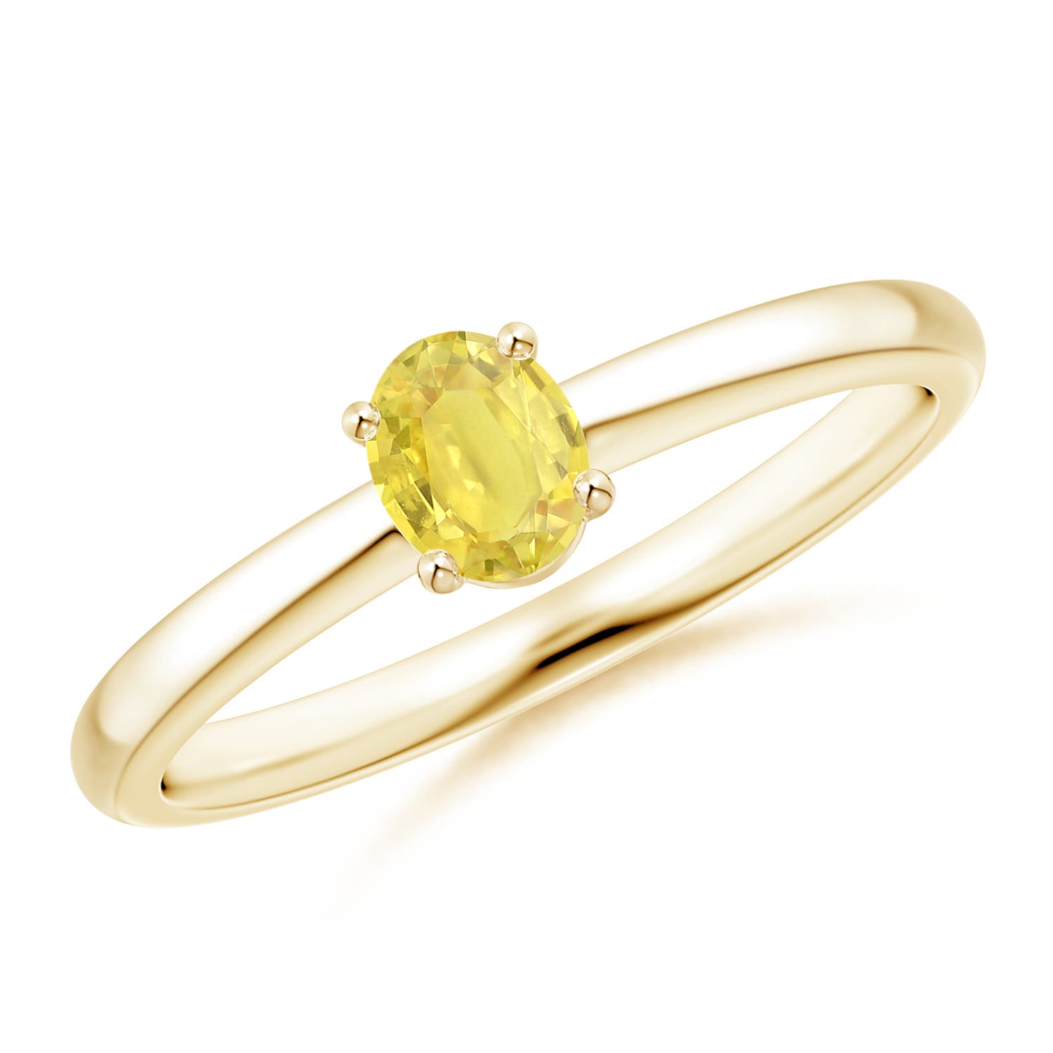 A - Yellow Sapphire / 0.45 CT / 14 KT Yellow Gold