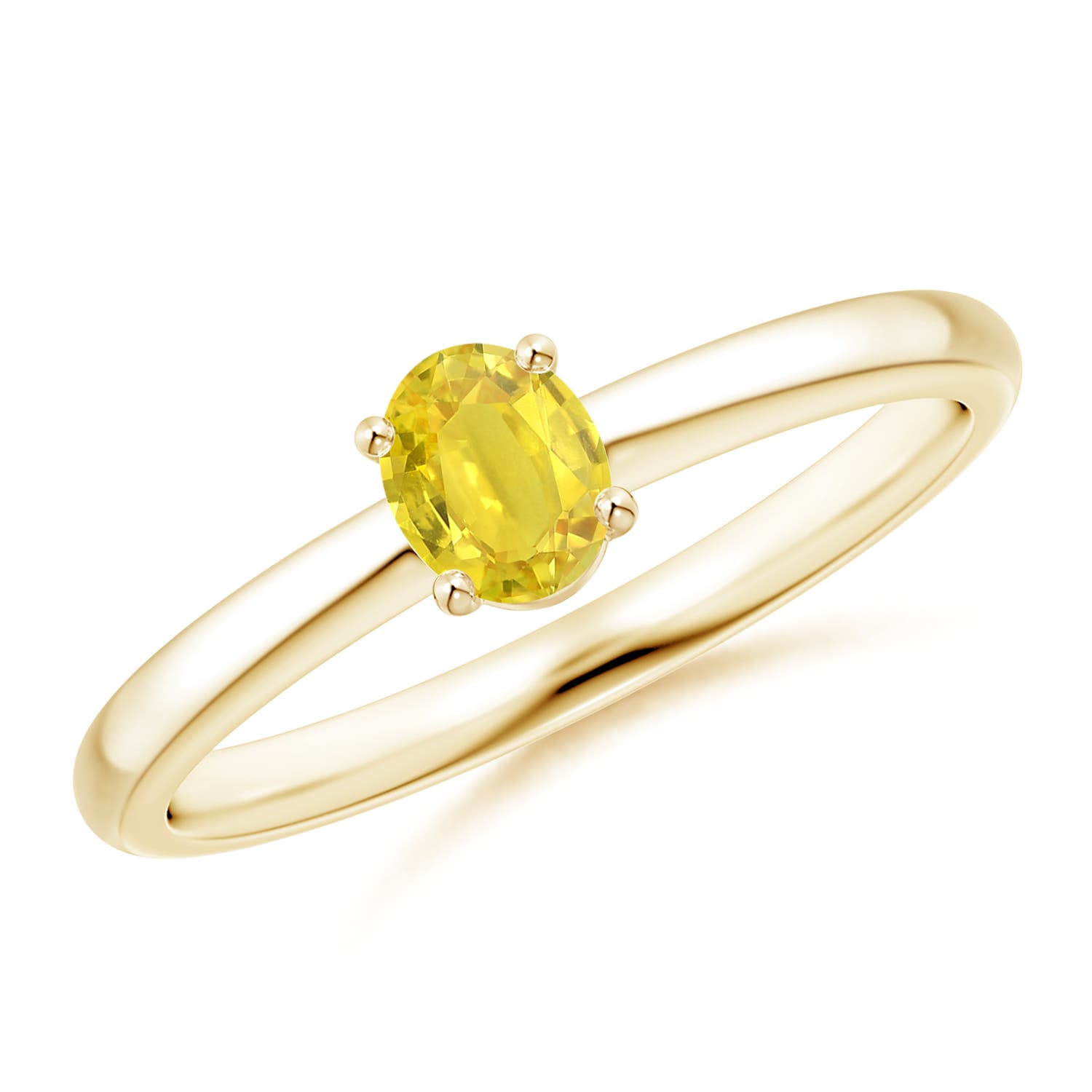 AA - Yellow Sapphire / 0.45 CT / 14 KT Yellow Gold