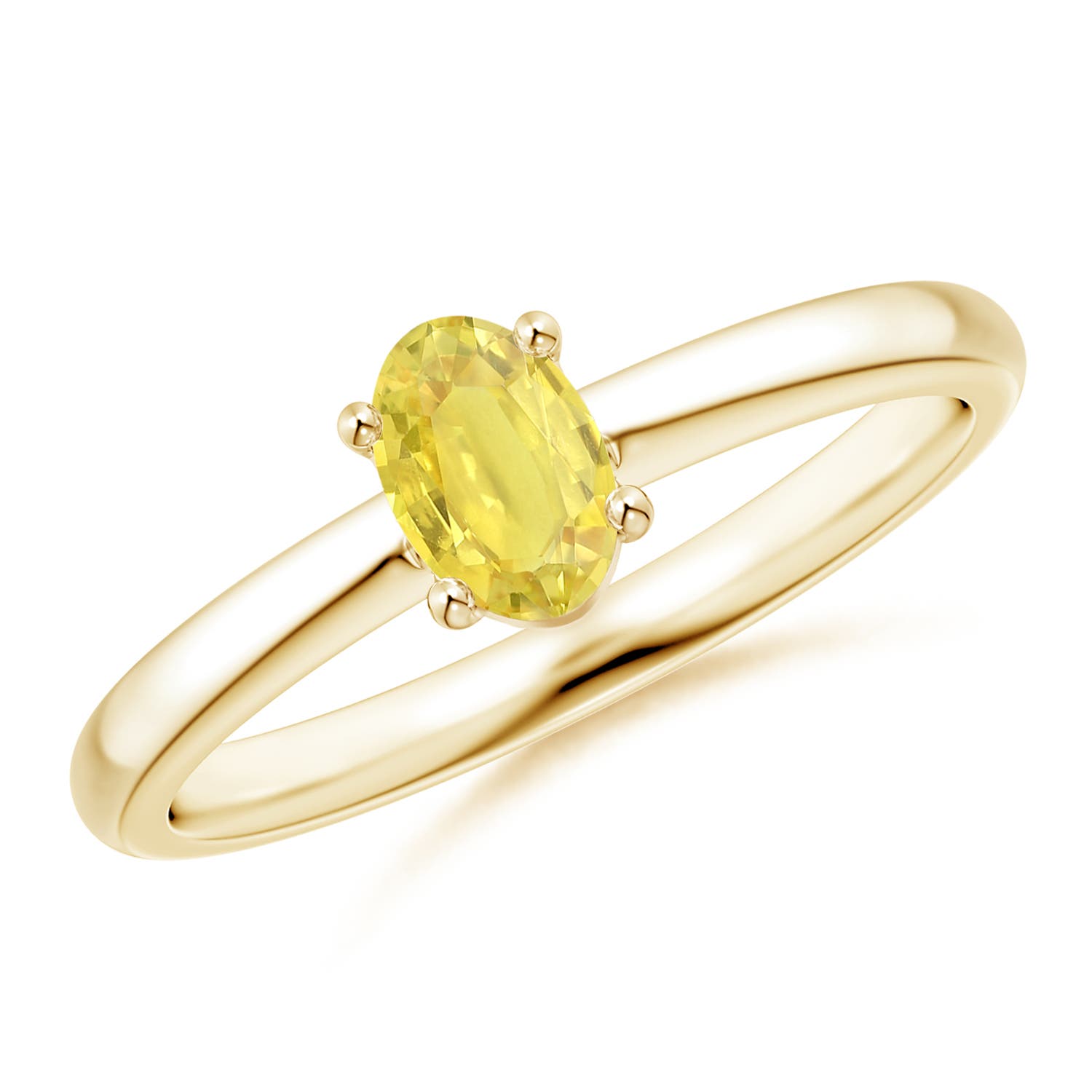 A - Yellow Sapphire / 0.66 CT / 14 KT Yellow Gold