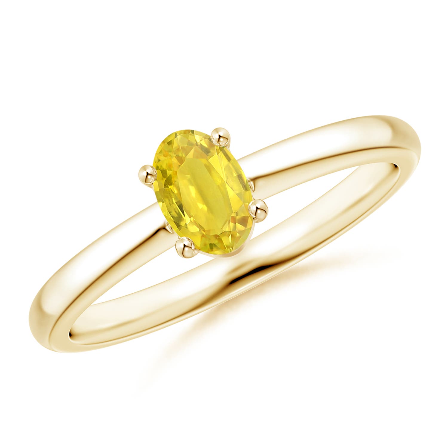 AA - Yellow Sapphire / 0.66 CT / 14 KT Yellow Gold