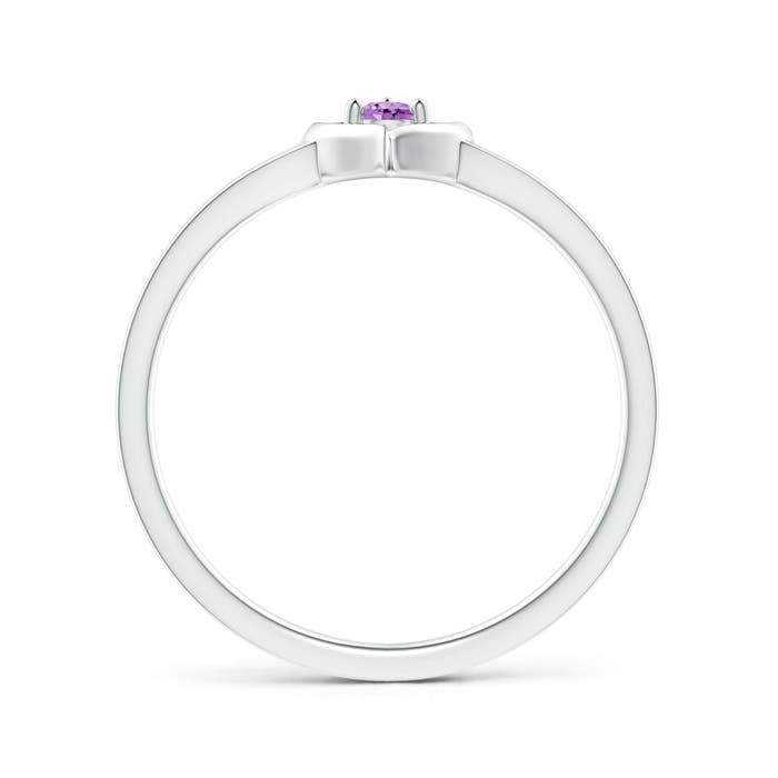 A - Amethyst / 0.06 CT / 14 KT White Gold