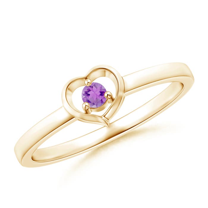 A - Amethyst / 0.06 CT / 14 KT Yellow Gold