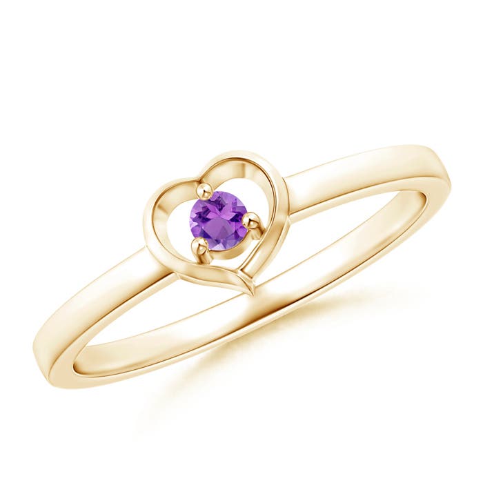 AA - Amethyst / 0.06 CT / 14 KT Yellow Gold