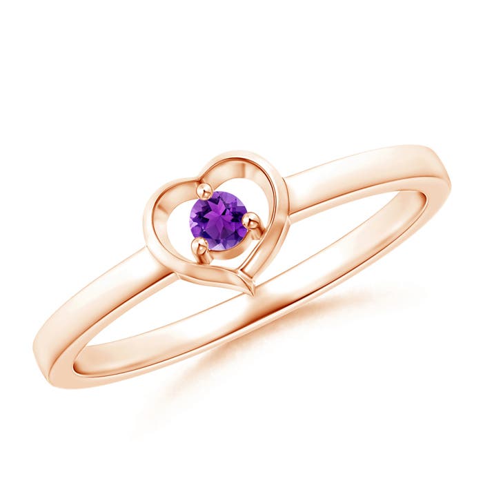 AAA - Amethyst / 0.06 CT / 14 KT Rose Gold