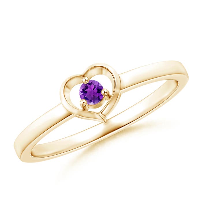 AAA - Amethyst / 0.06 CT / 14 KT Yellow Gold