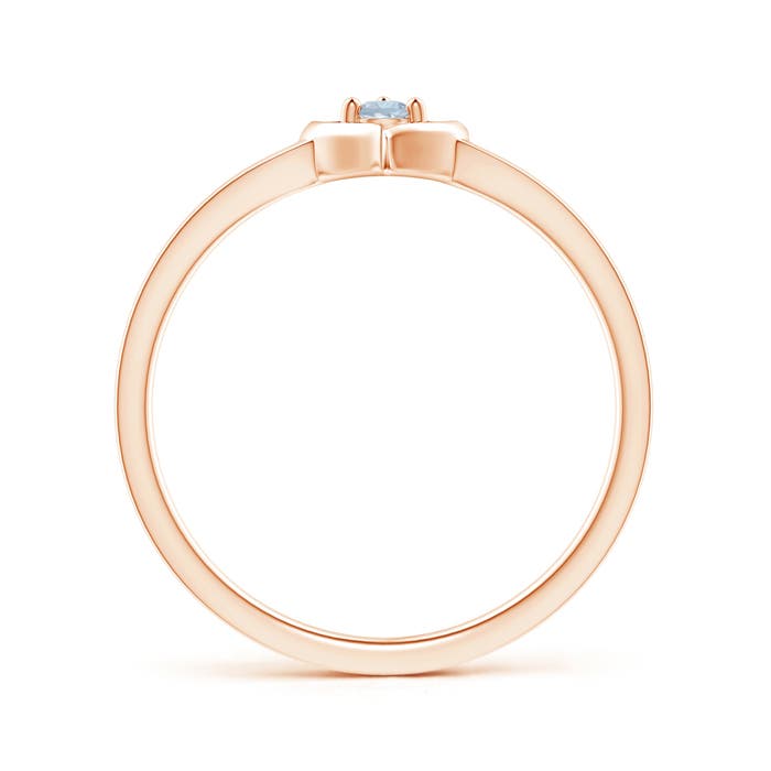 A - Aquamarine / 0.06 CT / 14 KT Rose Gold