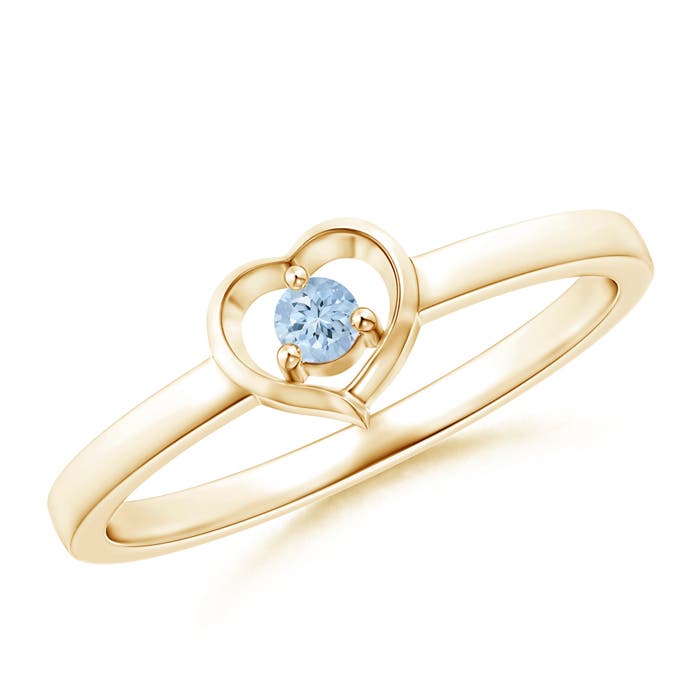 AA - Aquamarine / 0.06 CT / 14 KT Yellow Gold