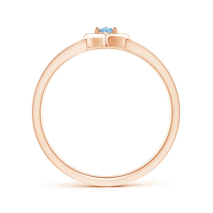 AAA - Aquamarine / 0.06 CT / 14 KT Rose Gold