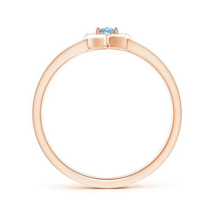 AAAA - Aquamarine / 0.06 CT / 14 KT Rose Gold