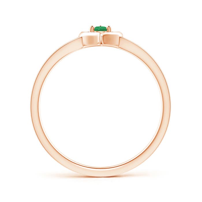 A - Emerald / 0.06 CT / 14 KT Rose Gold