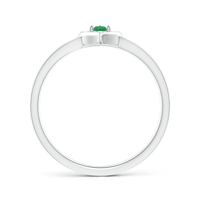 A - Emerald / 0.06 CT / 14 KT White Gold