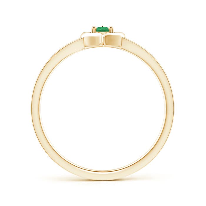 A - Emerald / 0.06 CT / 14 KT Yellow Gold