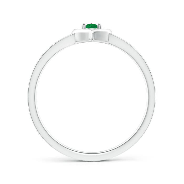 AA - Emerald / 0.06 CT / 14 KT White Gold