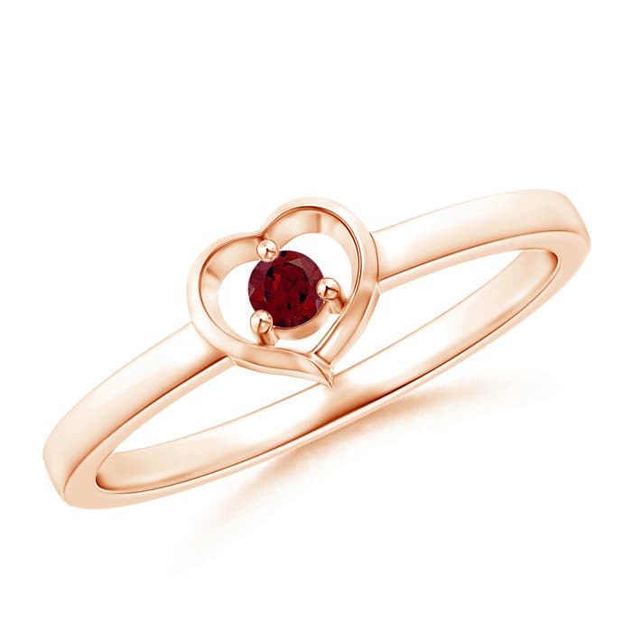 AA - Garnet / 0.08 CT / 14 KT Rose Gold