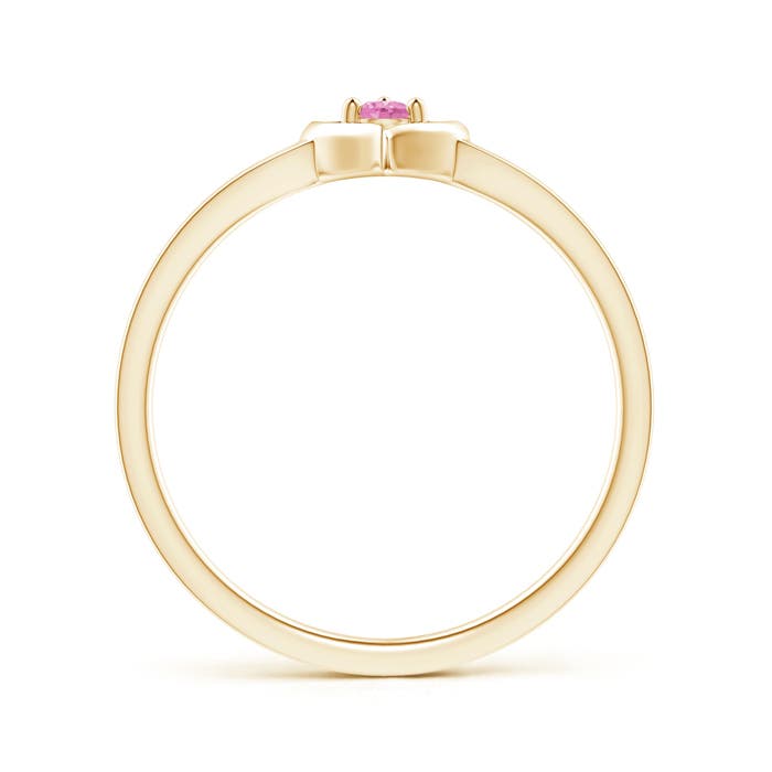 A - Pink Sapphire / 0.09 CT / 14 KT Yellow Gold