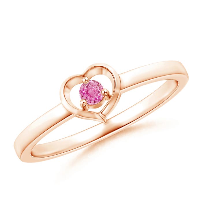 AA - Pink Sapphire / 0.09 CT / 14 KT Rose Gold