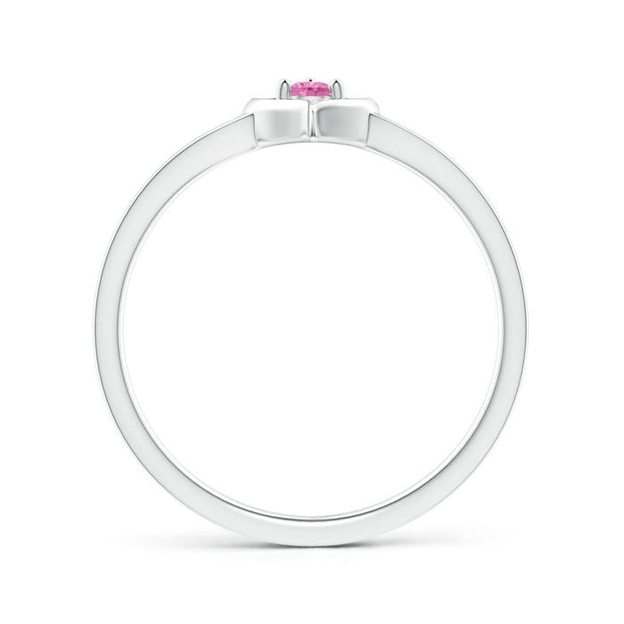 AA - Pink Sapphire / 0.09 CT / 14 KT White Gold