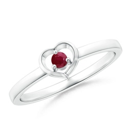 Stackables Silver Ruby Rings