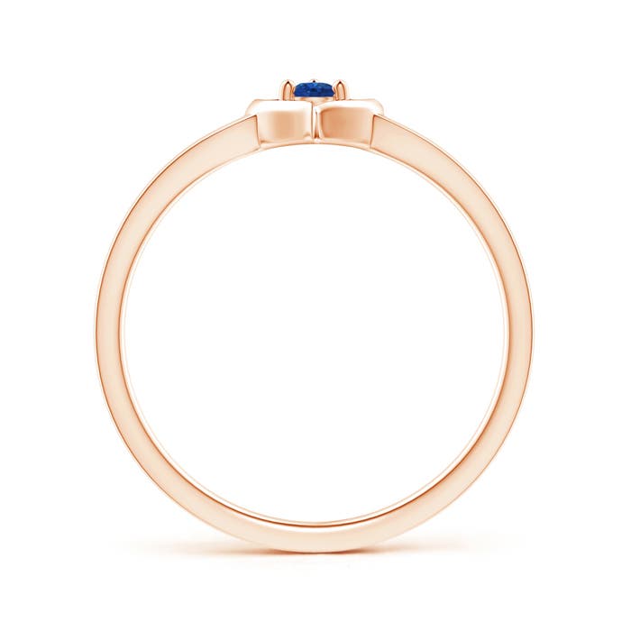 AAA - Blue Sapphire / 0.09 CT / 14 KT Rose Gold