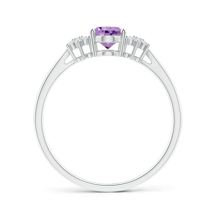 A - Amethyst / 0.78 CT / 14 KT White Gold