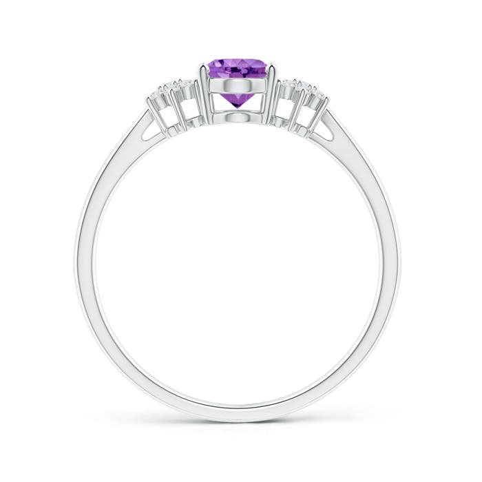 AA - Amethyst / 0.78 CT / 14 KT White Gold