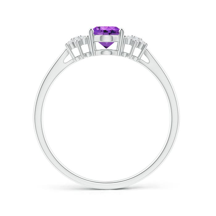 AAA - Amethyst / 0.78 CT / 14 KT White Gold