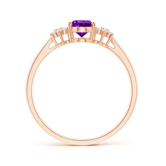 AAAA - Amethyst / 0.78 CT / 14 KT Rose Gold