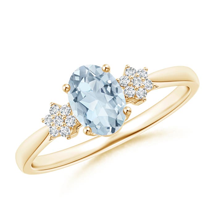 A - Aquamarine / 0.68 CT / 14 KT Yellow Gold