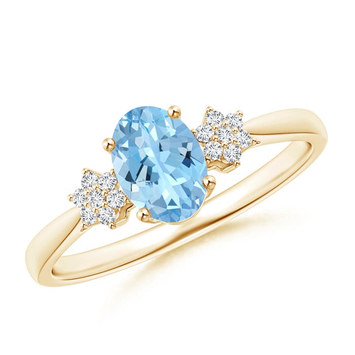 AAAA - Aquamarine / 0.68 CT / 14 KT Yellow Gold