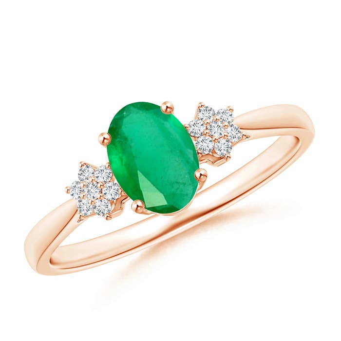 A - Emerald / 0.74 CT / 14 KT Rose Gold