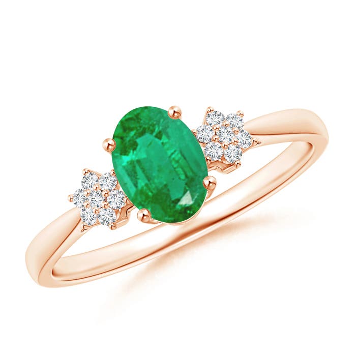 AA - Emerald / 0.74 CT / 14 KT Rose Gold