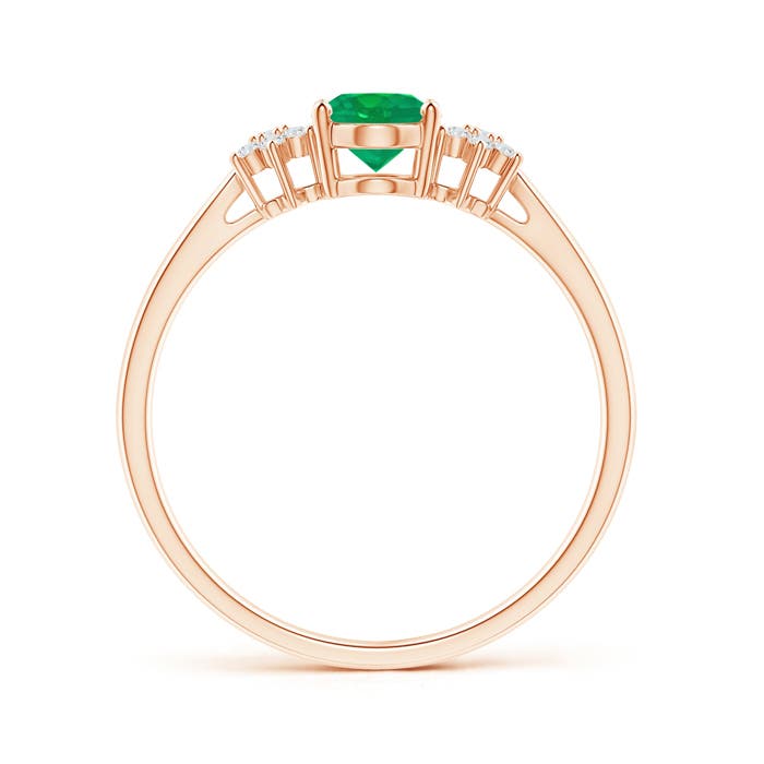 AA - Emerald / 0.74 CT / 14 KT Rose Gold