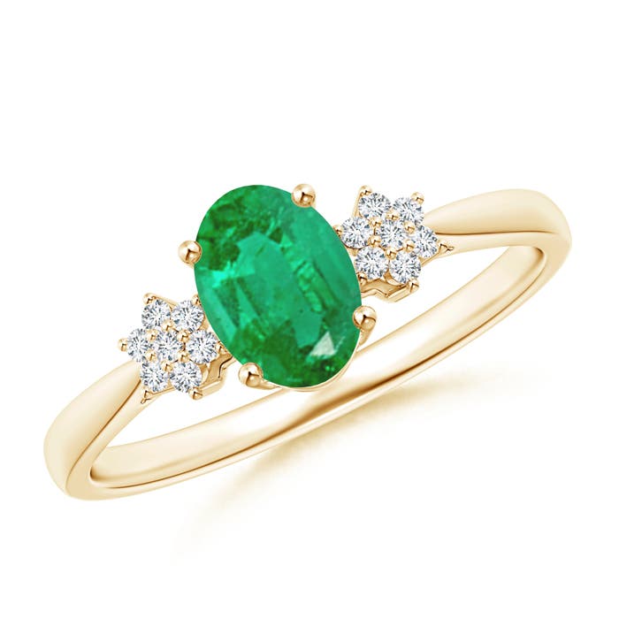 AA - Emerald / 0.74 CT / 14 KT Yellow Gold