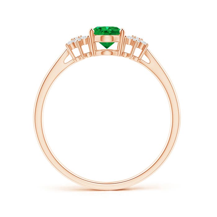 AAA - Emerald / 0.74 CT / 14 KT Rose Gold