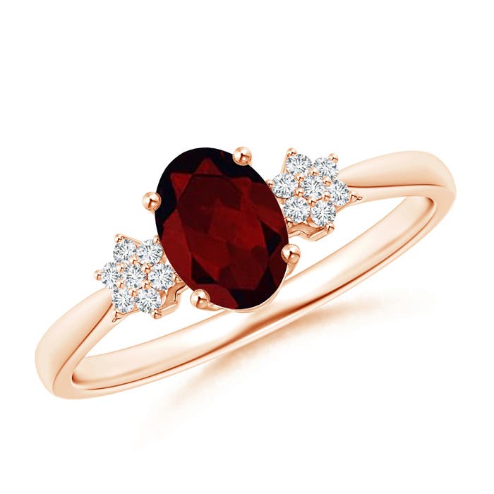 A - Garnet / 0.98 CT / 14 KT Rose Gold