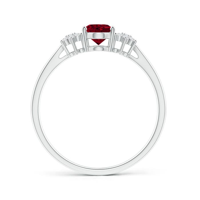 AAA - Garnet / 0.98 CT / 14 KT White Gold