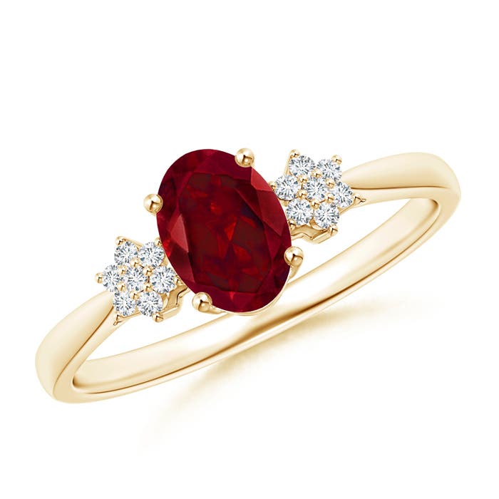 AAA - Garnet / 0.98 CT / 14 KT Yellow Gold