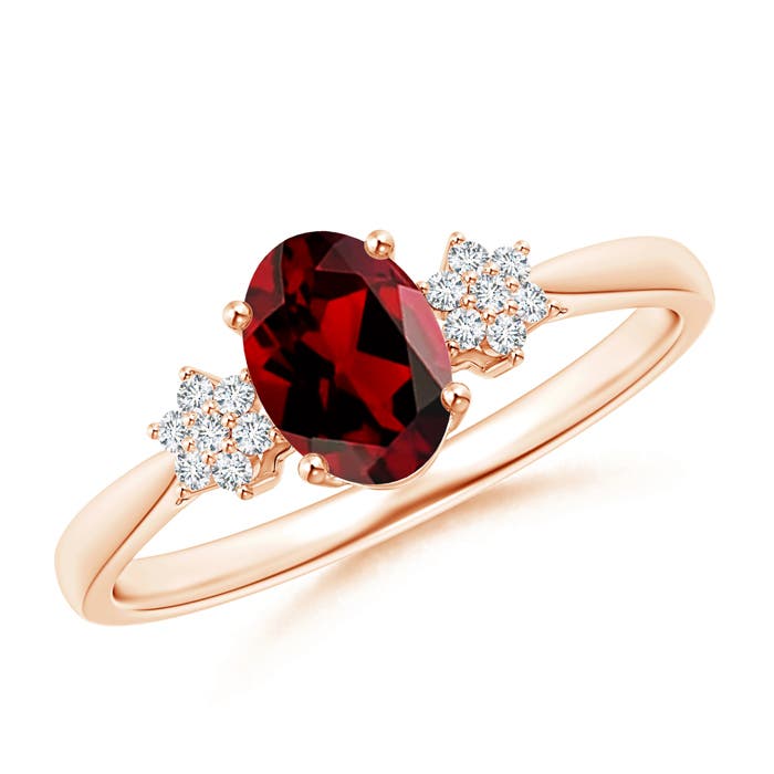 AAAA - Garnet / 0.98 CT / 14 KT Rose Gold